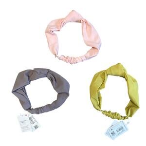 Lululemon Knot Spotting Headband One Size Pink Green Gray Lot 3